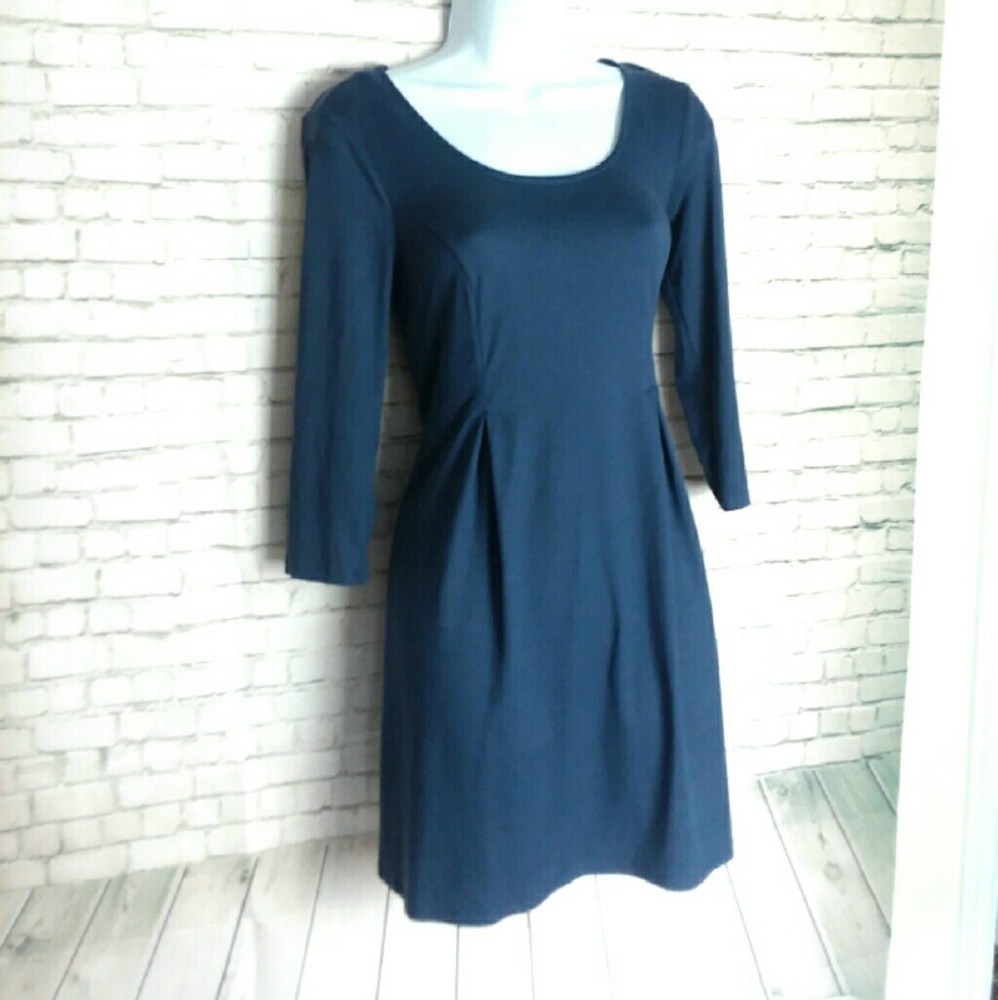 LOVE REIGN navy blue tunic 3/4 sleeve dress